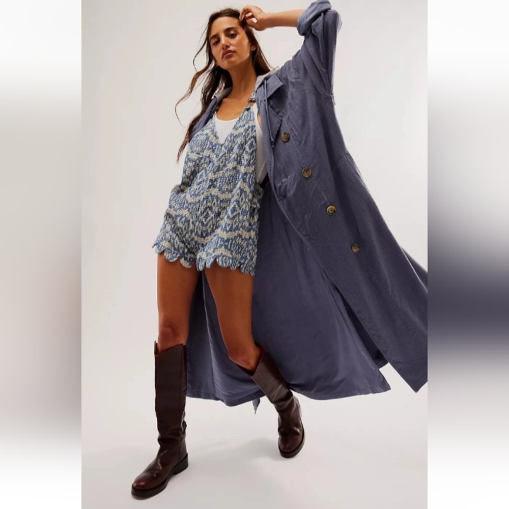 Free People Charlie Trench Coat Wild Moon /Moonlight M
